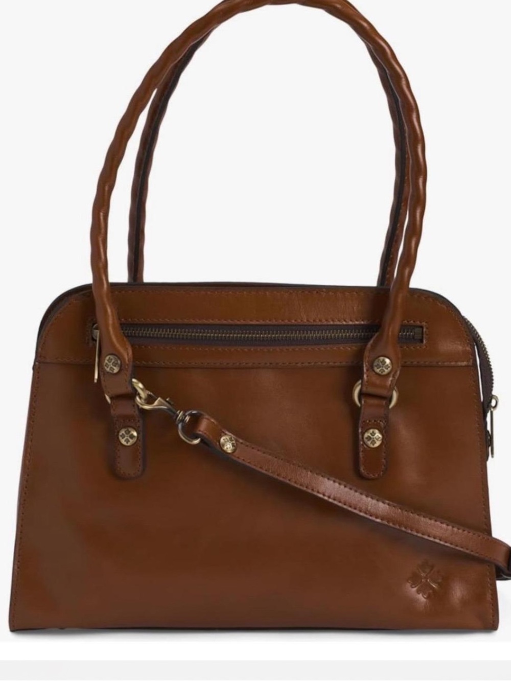 Patricia Nash calvi satchel leather tan